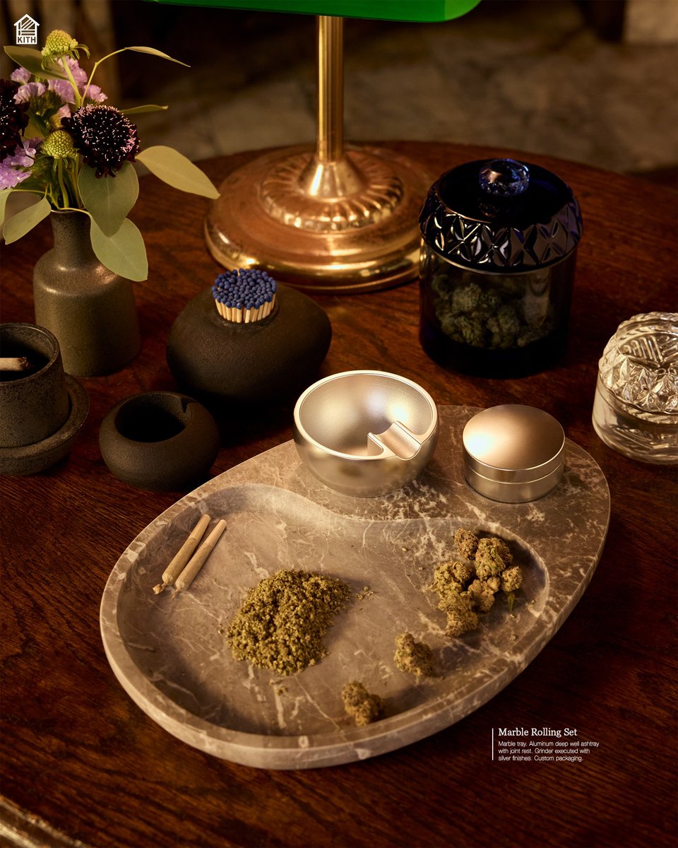 Kith for Houseplant

We partnered with the cannabis lifestyle brand to present a collection of thoughtfully crafted homeware as seen through our lens.

Crafted with meticulous attention to detail and premium materials, this collection includes the Ashtray Set by Seth, Marble