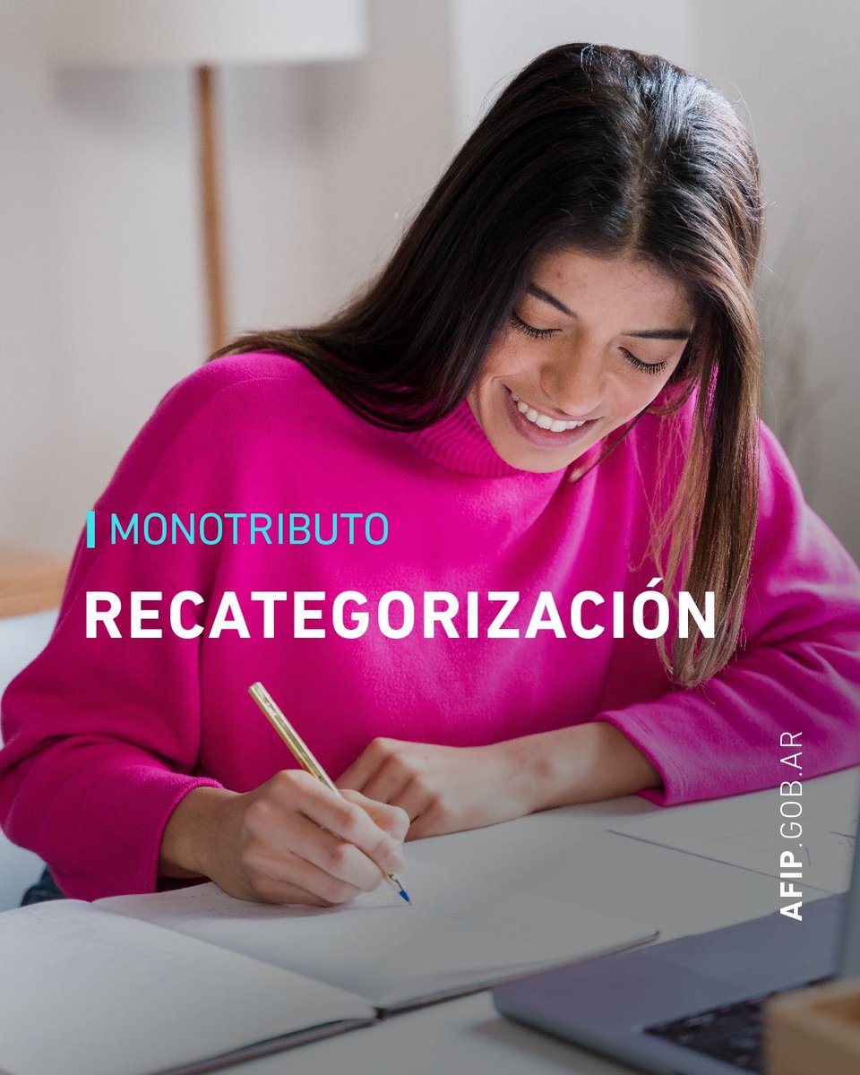 ARCA_informa's tweet photo. 📝Habilitamos la recategorización del Monotributo. Tenés tiempo hasta el 2 de agosto para realizar el trámite.
👉🏼Mirá las categorías vigentes en https://t.co/UqspVkNh1I https://t.co/inPDORIPym