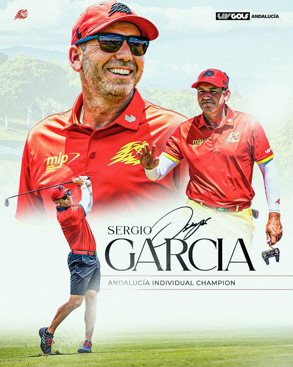 livgolf_league's tweet photo. THE CHAMPION IN SPAIN 🏆

@TheSergioGarcia gets his first LIV Golf win in Andalucía 🔥

#LIVGolf @fireballsgc_ https://t.co/HilyhRgSTA