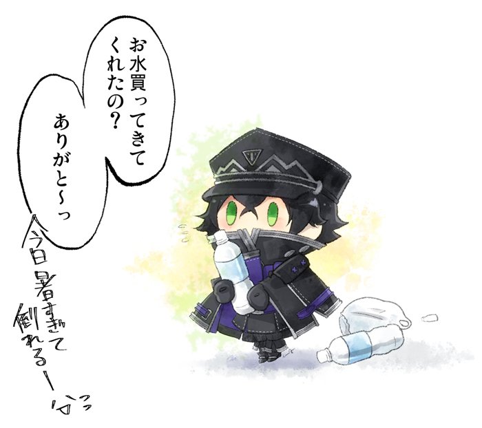 背中に痛み止めの湿布はりつけたら元気になったから朝まで原稿
脱稿できたら落描きしたい…!

しかし暑い… 