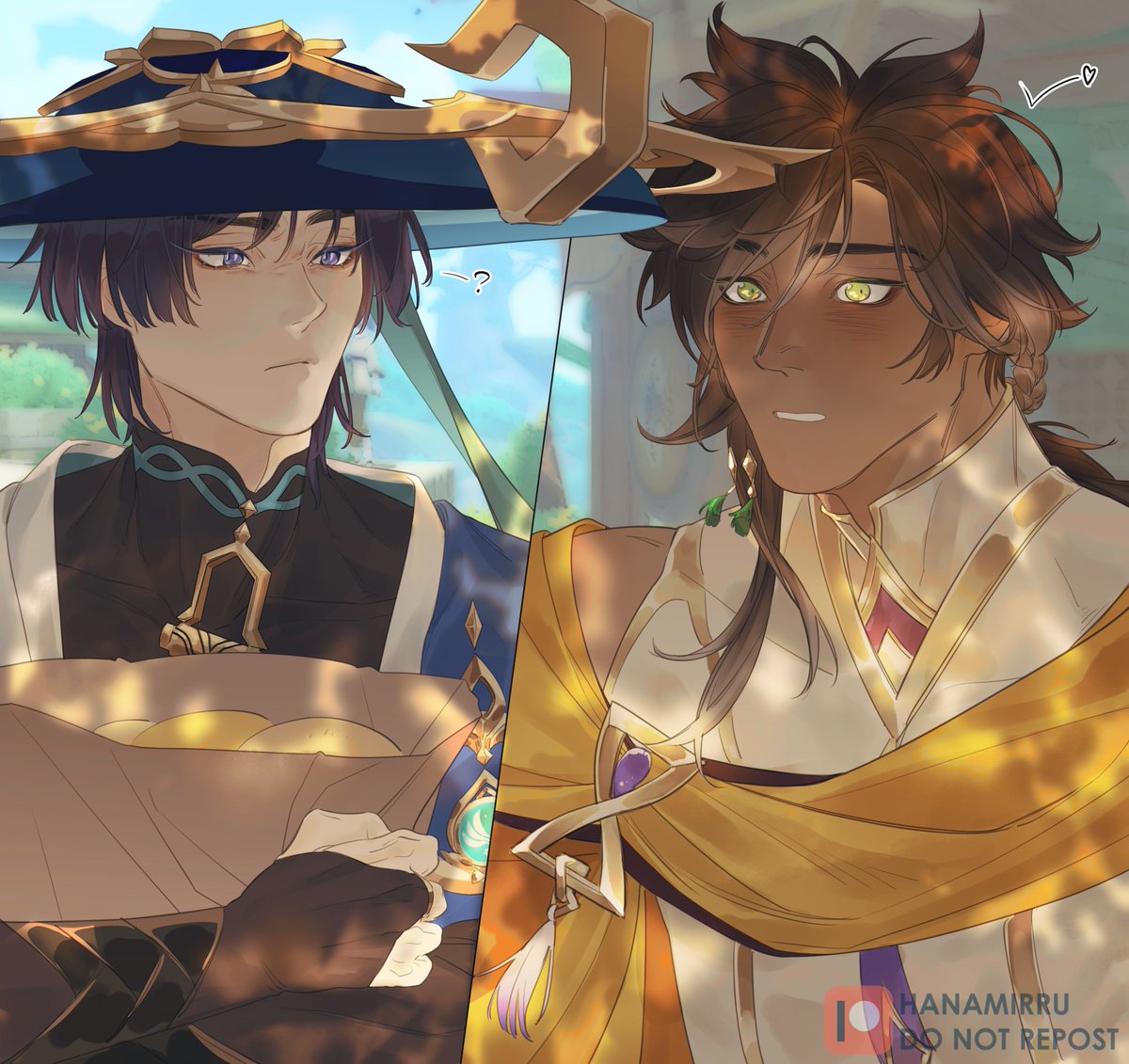 — Love at first sight #sethoscara #sethos #wanderer #GenshinImpact