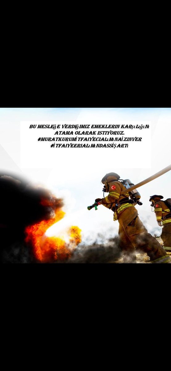 deryacapkn's tweet photo. #MuratKurumİtfaiyeciAlımınaİzinVer 
#İtfaiyeEriAlımındaSSİŞartı
#2024İtfaiyeEriAlımı #İBB2300
@murat_kurum @csbgovtr @ekrem_imamoglu @ibbitfaiye @memetsimsek @AFADBaskanlik https://t.co/Ys9f5XlZat