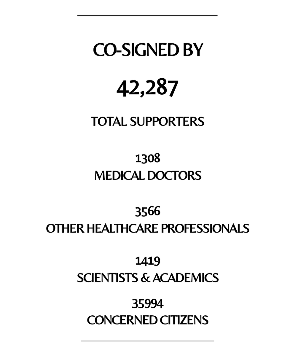 TheHopeAccord's tweet photo. In just over a week we have more than 42,000 signatures calling for suspension of mRNA jabs and restoration of medical ethics.

Please spread the word and help us reach 50k in the next few days.

Sign here: https://t.co/jL8eIoUlR3 https://t.co/RcrHc9hmtU