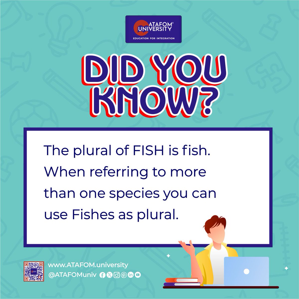 ATAFOMUni's tweet photo. Expand your knowledge with our 'Do You Know' series! Learn something new every day with us, Join ATAFOM University Now.
#onlinecampus #ATAFOMonlinecampus #onlinelearning #LearningFacts #Education #Student #Facts #bachelorcourses #education #university #admission #admissionopen #DoYouKnow #ATAFOM
#ATAFOMUniversity #EducationforIntegration
#SakirYavuz #internationaluniversity #onlineuniversity #nigeriauniversity #zambiauniversity #southafricauniversity #indiauniversity
#turkeyuniversity #germanyuninversity #beninuniversity
