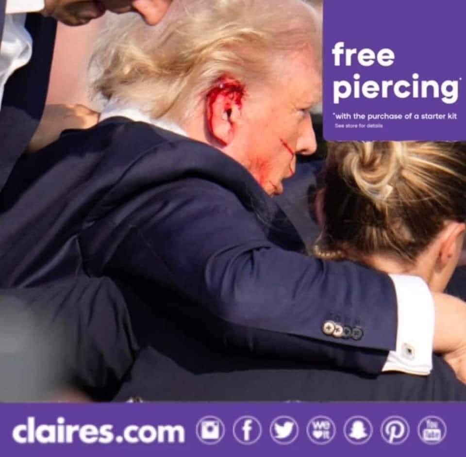 #freeearpiercing #Trump