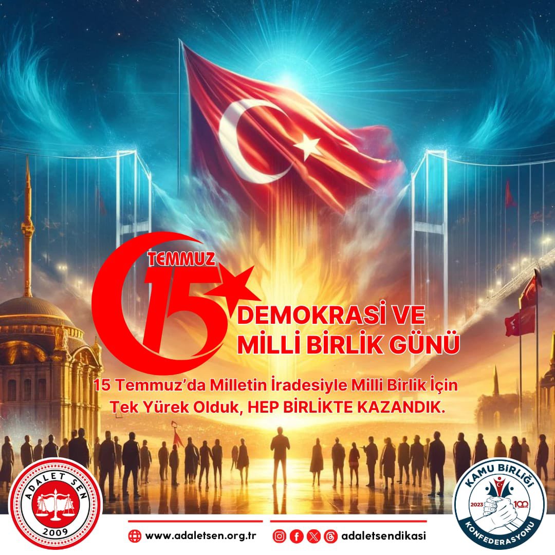 niyaz_dulger's tweet photo. Bugün, tarihimizin en önemli ve en zor günlerinden biri olan 15 Temmuz 2016 darbe girişiminin yıl dönümünde, demokrasi ve özgürlük için canlarını feda eden aziz şehitlerimizi rahmetle anıyoruz. O gece, milletimizin her ferdi, kadın, erkek, genç, yaşlı demeden sokaklara çıkarak bağımsızlığımıza ve demokrasimize sahip çıktı.

İstanbul’un Boğaziçi ve Fatih Sultan Mehmet köprülerinden Ankara’daki Cumhurbaşkanlığı Külliyesi’ne, Türkiye Büyük Millet Meclisi’nden Emniyet Genel Müdürlüğü Özel Harekat Daire Başkanlığı’na kadar pek çok noktada vatandaşlarımız ve güvenlik güçlerimiz, hain darbe girişimine karşı kahramanca direndi. Bu direniş, milletimizin birlik ve beraberliğinin en güçlü göstergesi oldu  .

Her biri kahramanlık destanı yazan şehitlerimiz, demokrasimizin yılmaz bekçileri olarak tarihimize altın harflerle kazındı. Onların cesaretleri ve fedakarlıkları, özgürlüğümüzün ve bağımsızlığımızın teminatıdır. Şehitlerimizin aziz hatıraları önünde saygıyla eğiliyor, gazilerimize minnet ve şükranlarımızı sunuyoruz.

15 Temmuz, sadece bir tarih değil, aynı zamanda demokrasimize ve millet iradesine olan inancımızın simgesidir. Bugün ve her zaman, onların bıraktığı emanete sahip çıkacağımıza, demokrasimize ve bağımsızlığımıza kararlılıkla sahip çıkacağımıza söz veriyoruz.

Şehitlerimizin ruhları şad olsun. Onları hiçbir zaman unutmayacak ve daima minnetle anacağız. #15TemmuzDemokrasiveMilliBirlikGünü @kamubirligikonf