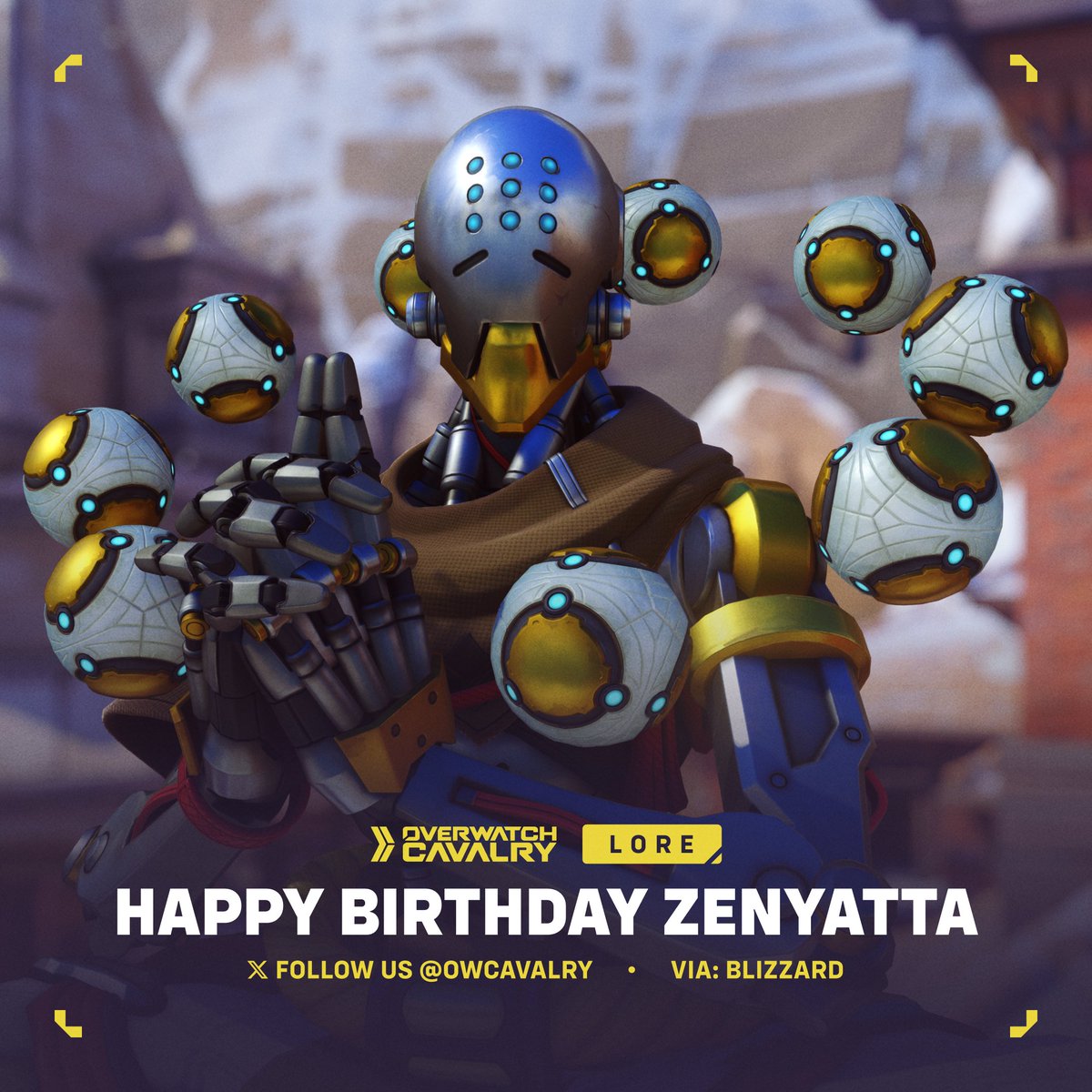 OWCavalry's tweet photo. Happy Birthday to Zenyatta, the omnic monk in #Overwatch2 🦿 https://t.co/pP8TIMDeuV