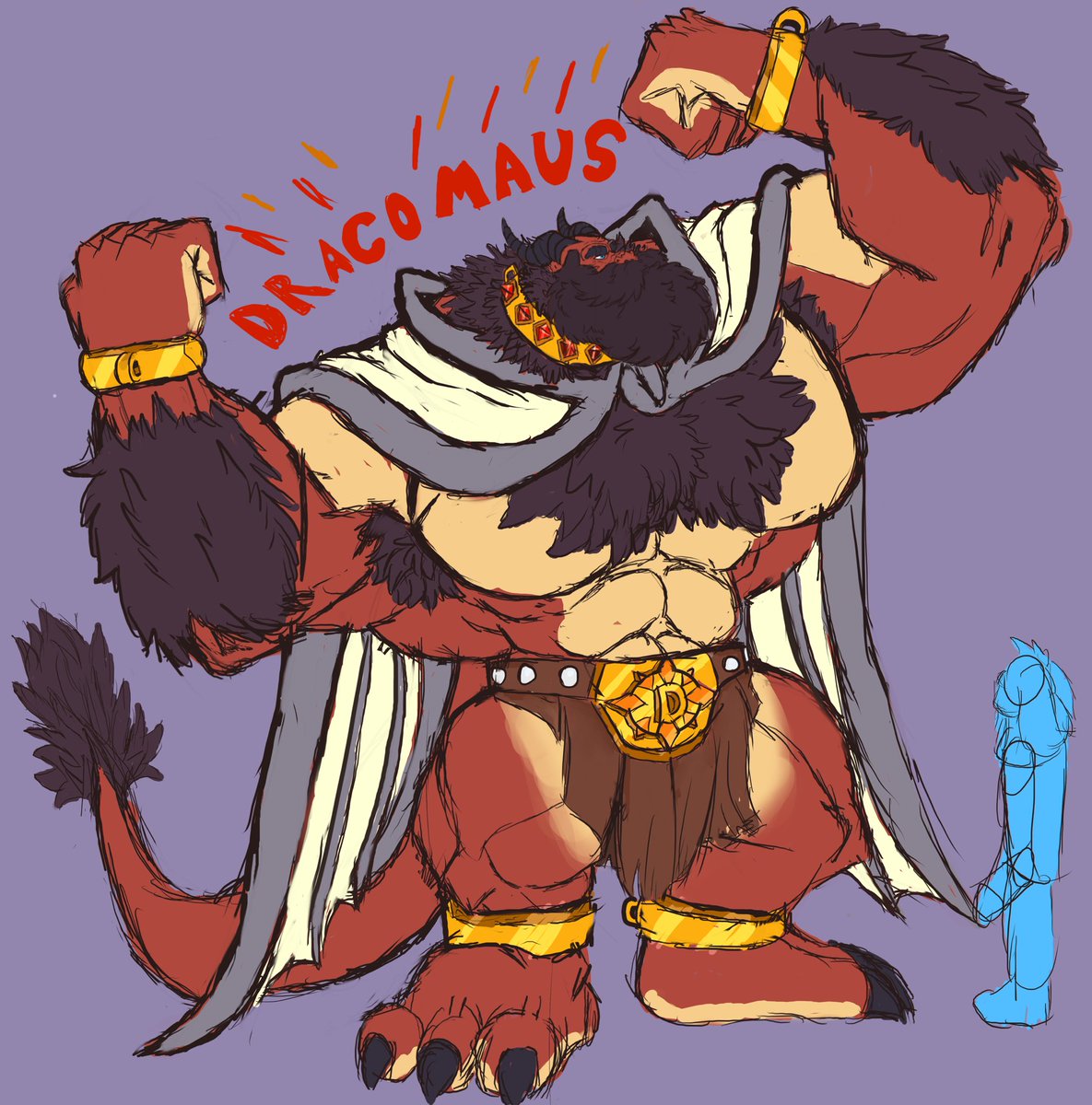 The GREAT, the MIGHTY, &amp; POWERFUL, Demi-god of strength and masculinity. And is the biggest bottom for small tops!

His wings double as a great heroic cape! He’s know for his Herculean strength to do heroic deeds. But he feels he has to keep up the tough guy image in public.