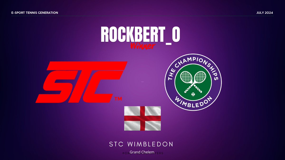 🥎 STC WIMBLEDON 🇬🇧 Grand Chelem 
challonge.com/fr/vpyqu1y2

WINNER - ROCKBERT_O 🏆

#ONLYFORPLAYERS

Thank's 
<a href="/TheVFL_/">VFL</a> <a href="/topspin2k/">#TopSpin2K25</a> <a href="/topspin2kcmty/">TopSpin 2K25 Community</a> 
<a href="/Canalesportplus/">𝘾𝘼𝙉𝘼𝙇 𝙀-𝙎𝙋𝙊𝙍𝙏 +</a>