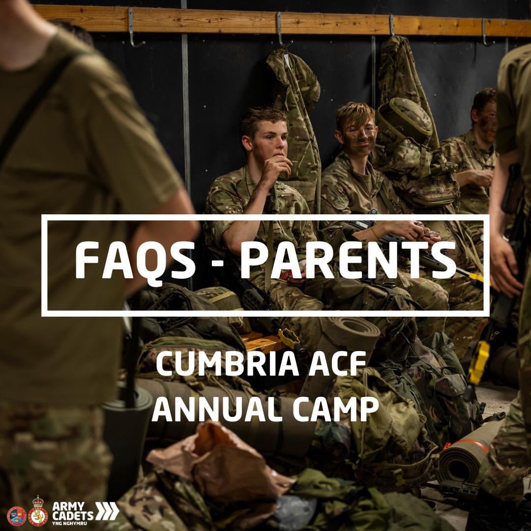 davidyeomans86's tweet photo. 1/2 FAQS - IMPORTANT INFORMATION FOR PARENTS &amp; GUARDIANS

Some useful information for parents and guardians of cadets attending this Annual Camp this year. 

IF IN DOUBT, PLEASE ASK YOUR DETACHMENT COMMANDER FOR A KIT LIST

@ArmyCadetsUK #nwrfca @AcctUk https://t.co/xLHEB6crPq