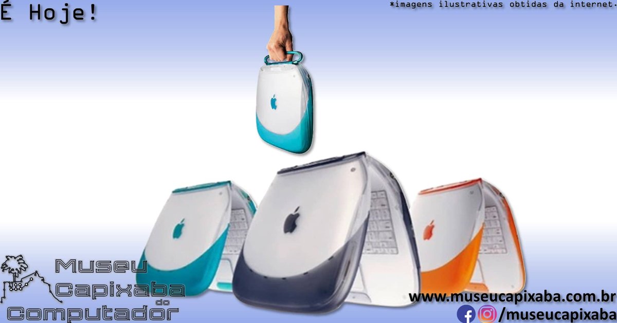 museucapixaba's tweet photo. É hoje! 25 anos do Apple iBook G3 Clamshell de 1999
+em https://t.co/g7AxZiBHso
#MuseuCapixaba #mcc #éhoje #museu #tecnologia #retro #geek #Apple #PowerPC #iBookG3Clamshell #Clamshell #AppleiMac #iBook #iBookG3 #iMac #AppleMacBook #ApplePowerBook #Laptop #MacBook #WiFi https://t.co/oMSF30HyTO