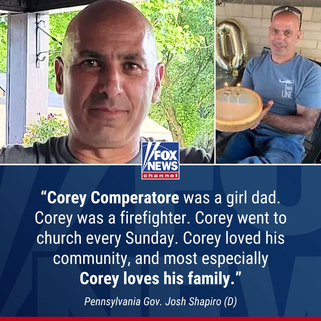 'DIED A HERO': Trump rally victim, a former fire chief, heroically shielded his wife and daughters from bullets. Praised as "the very best of us," he has become a symbol of bravery. Everything we know about Corey Comperatore. trib.al/GiPNLAz