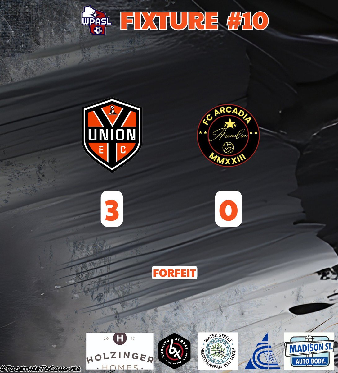 UnionECFC's tweet image. +3 and fourth clean sheet of the season. 

The team traveled to Arcadia this afternoon, but unfortunately FC Arcadia forfeited the match due to players' shortage.

#TogetherToConquer