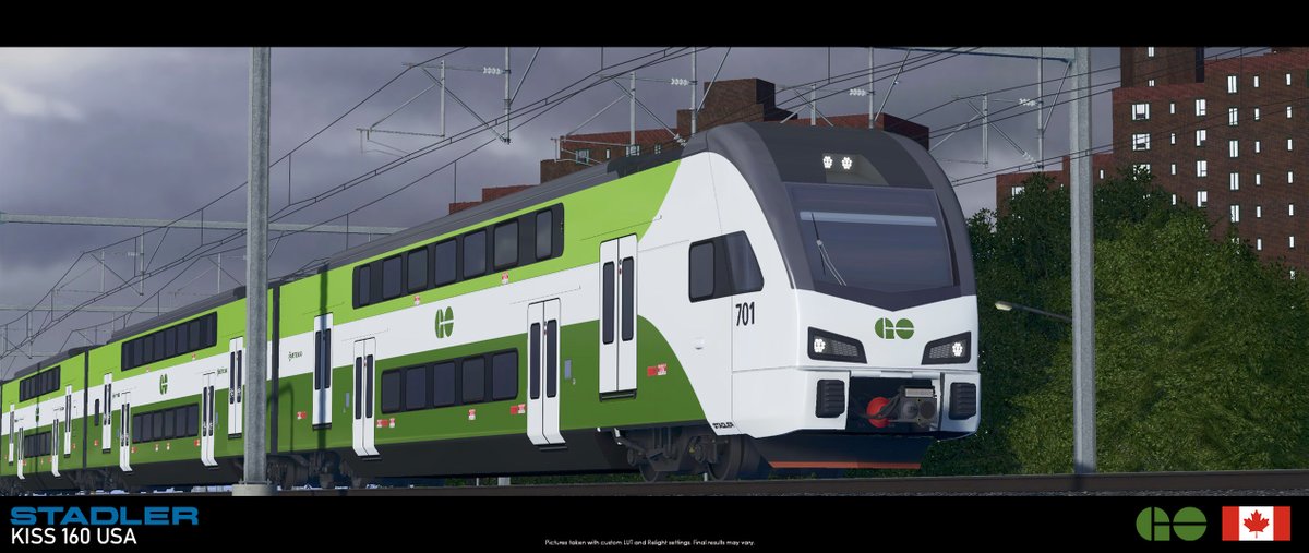 RELEASED: Stadler KISS Go Transit

In case #metrolinx electrify the lines.