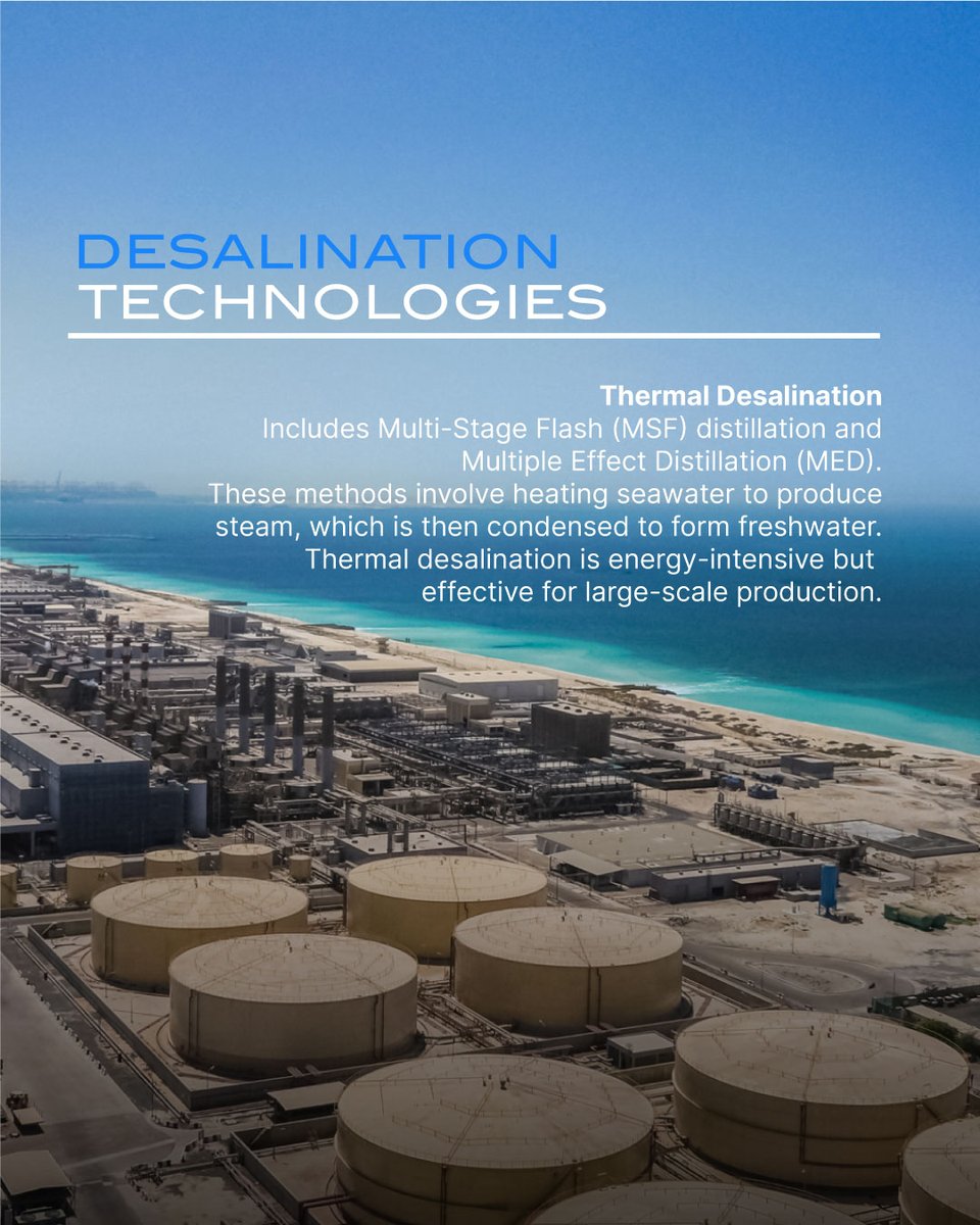 WaterTimer_'s tweet image. These plants help combat water scarcity but require substantial energy, often from non-renewable sources, and pose environmental challenges such as brine disposal that can increase ocean salinity and affect marine life. 

watertimer.co. 💧🌞

#watertimer #conserveh2o