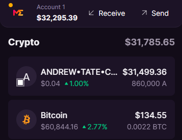 andrewtatebtc's tweet photo. When I created ANDREW•TATE•COIN i only bought $200 worth and its already worth $31,000.00 

You can still mint more on Luminex https://t.co/bwx8ozF1mv

Get some ANDREW•TATE•COIN before its too late! https://t.co/hG7QhkVB8w