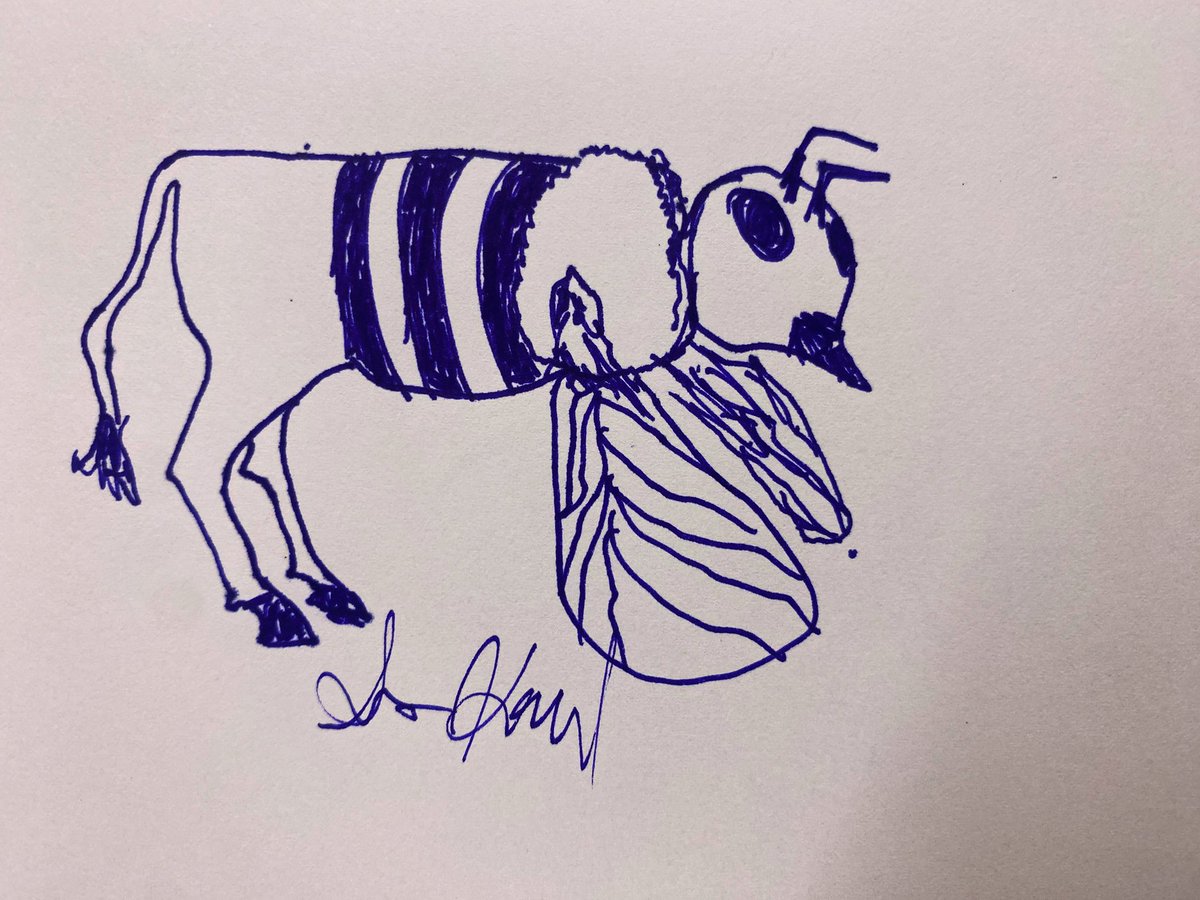 SethKessel's tweet photo. One of my creatures called the “Honeybeef” ! #creatures #doodles #drawing #animaldrawing #mythicalbeasts https://t.co/ZuXuvqvd4j