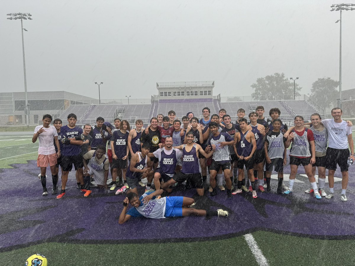 MCHSBoys_Soccer's tweet photo. Day 3 we made some moves! Out of the dorms and into Central for the start of our team lock-in. Out of the rain and into the heat. We got drenched with hurricane rains, trained our brains in the classroom and film room, and went toe to toe in the Purple V White game! https://t.co/4UUvfLB1JK