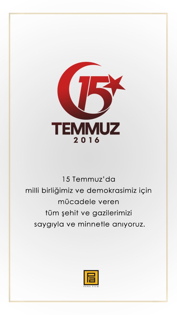 15 Temmuz’da milli birliğimiz ve demokrasimiz için mücadele veren tüm şehit ve gazilerimizi saygıyla ve minnetle anıyoruz.