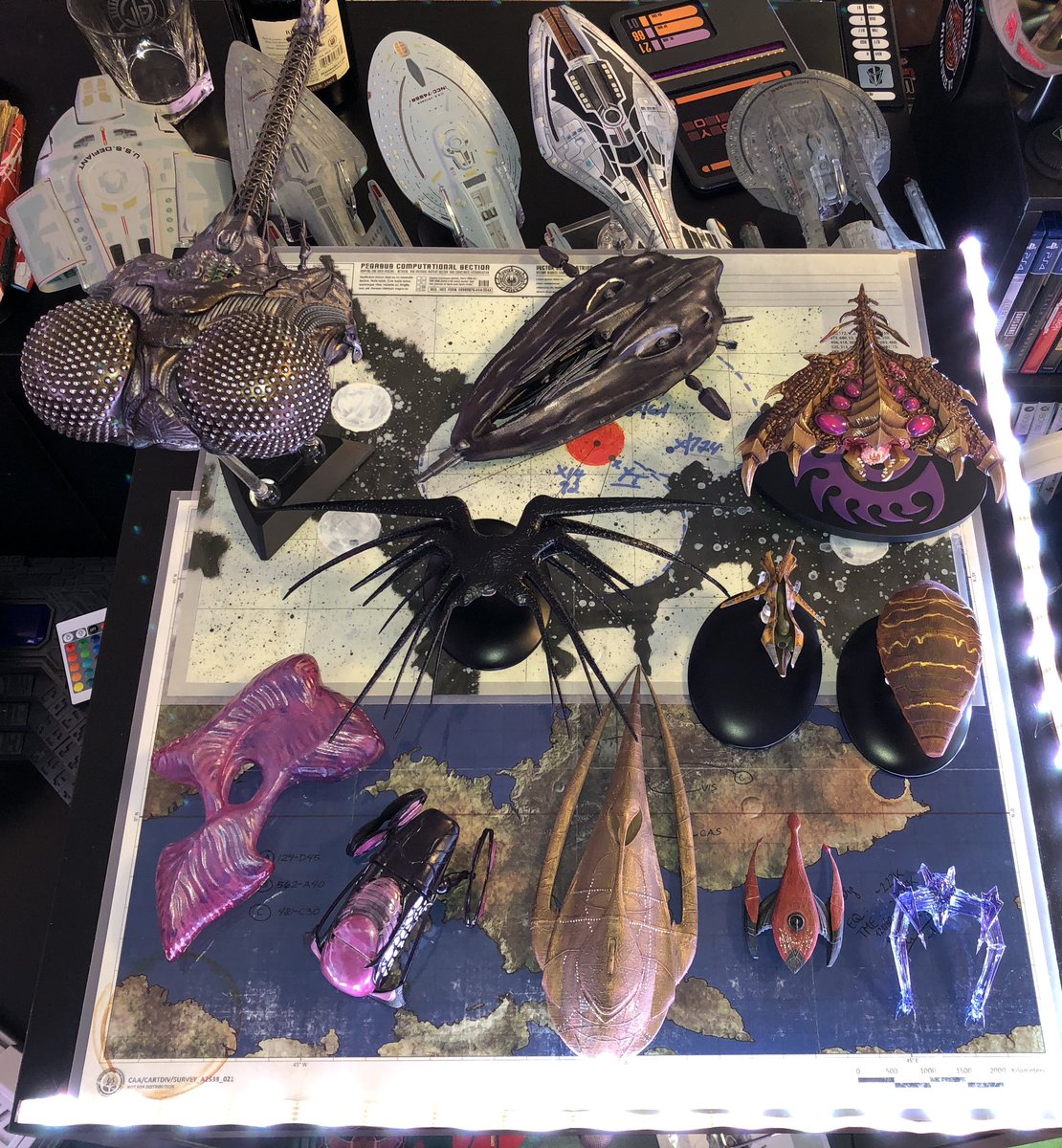 GeekToyLove's tweet photo. Quick inventory of all the organic based ships in the #GeekDen fleet. Which do you recognize and which might be missing? https://t.co/0b2ONNGbCW
