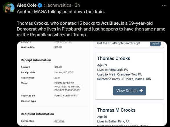 Beach_Bummr's tweet photo. @ProudPatriot247 @deray Debunked.

He didnt donate to any left wing PAC. He wouldnt have even been eligable to donate, as he wasnt 18 yet https://t.co/o9HW6uJvIF