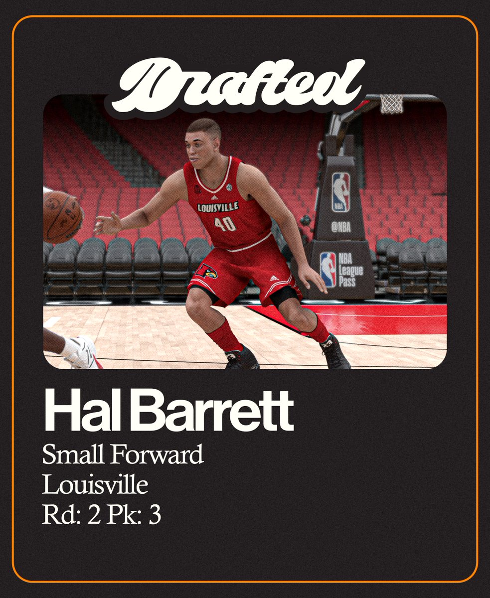 tb_Oranges's tweet photo. We have selected Kurt Snow out of Kentucky and Hal Barrett out of Louisville!
#NBA #NBA2K25 https://t.co/AzQWWzAFLv