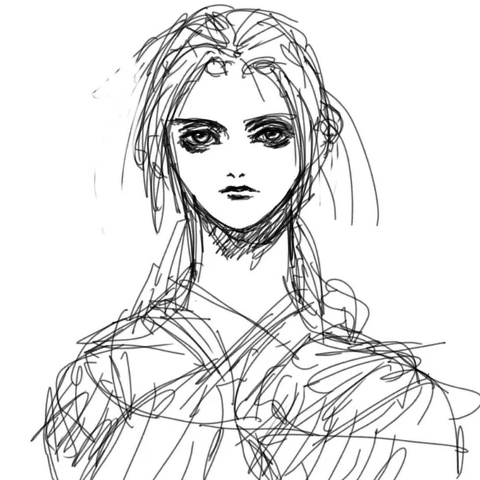 MOのデータを整理してたら、結構女の子の顔の描き方とか練習してるんだよね。😁