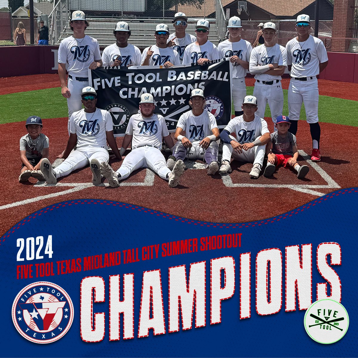 🏆CHAMPIONS🏆

Congrats to <a href="/MBA_Baseball/">Midland Baseball Academy</a> 16U Mancha on winning the 16U Division of the <a href="/FiveTool/">Five Tool Baseball</a> Texas Midland Tall City Summer Shootout!

#WatchEm