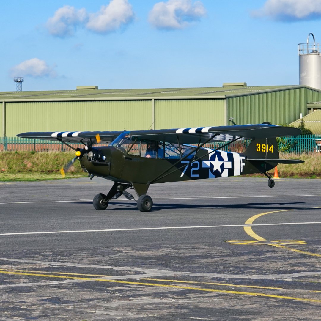 Michaelflying28's tweet photo. Piper J-3C-65 Cub G-BHZU departing Sandtoft Airfield for Breighton Airfield 24.2.24.

#piper #piperaircraft #piperlovers #pipercub #cub #pipercublife #piperJ3 #pipercubj3 #piperj3cub #j3 #j3cub #tailwheel #taildragger https://t.co/pigBpV7eDx
