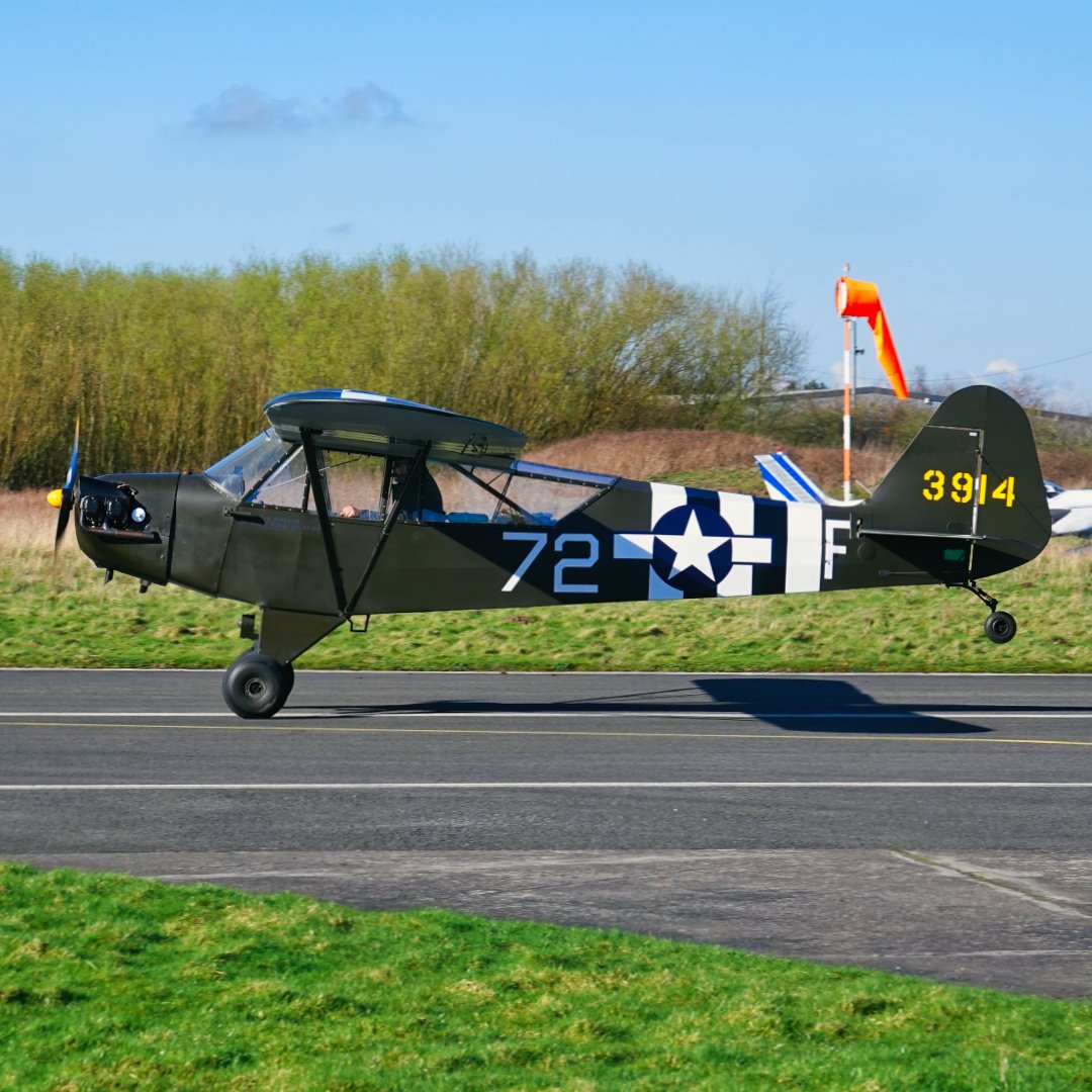 Michaelflying28's tweet photo. Piper J-3C-65 Cub G-BHZU departing Sandtoft Airfield for Breighton Airfield 24.2.24.

#piper #piperaircraft #piperlovers #pipercub #cub #pipercublife #piperJ3 #pipercubj3 #piperj3cub #j3 #j3cub #tailwheel #taildragger https://t.co/pigBpV7eDx