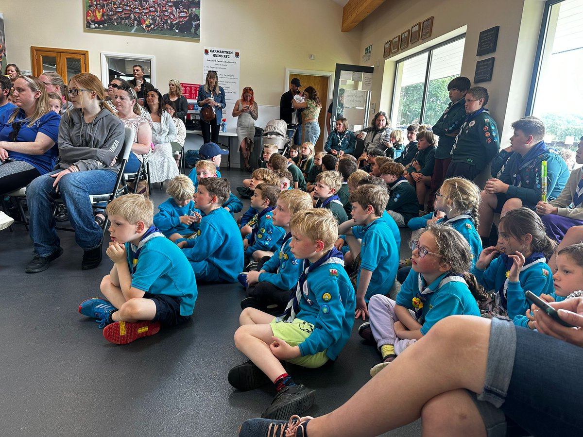 Today I joined 5th Carmarthen group AGM. Great to present some young people with Chief Scout Silver awards and invest 4 new adults into Scouting. Walking away with a smile knowing we have 3 new leaders to open a squirrel Drey is amazing. <a href="/Rhian_Moore/">Rhian M</a> <a href="/ScoutsCymru/">ScoutsCymru</a>