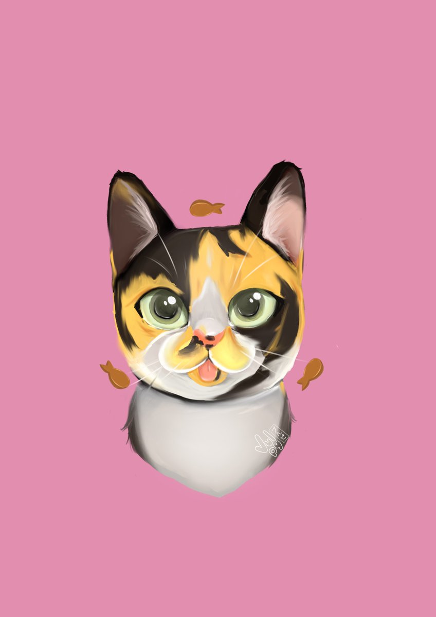 This time, we have the beautiful Arya, a commission! I love silly faces 🤍 And next up, we’ll have some puppies :3

#kitty #cat #petportrait #arya #commission #catsofinstagram #catdrawing