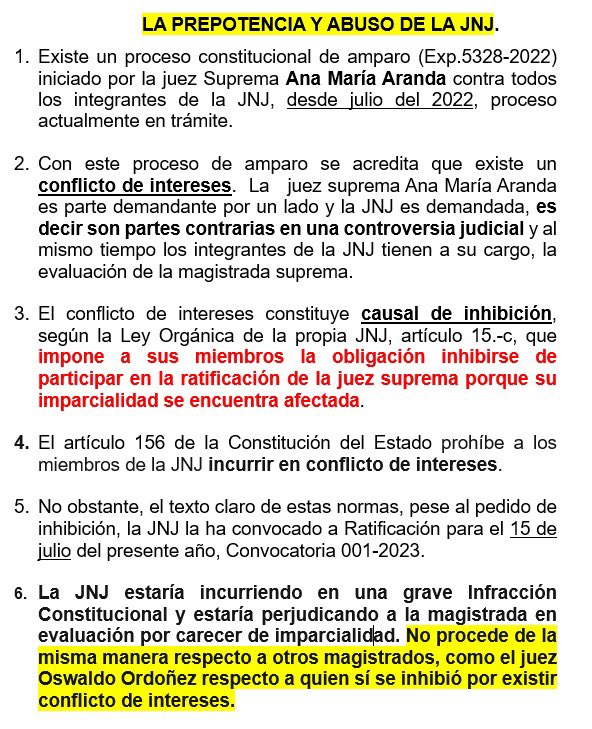 wilbermedinab's tweet photo. #ULTIMO: Alto a la prepotencia de los miembros de la @JNJPeru 👀👇 https://t.co/gMzChHDLjp