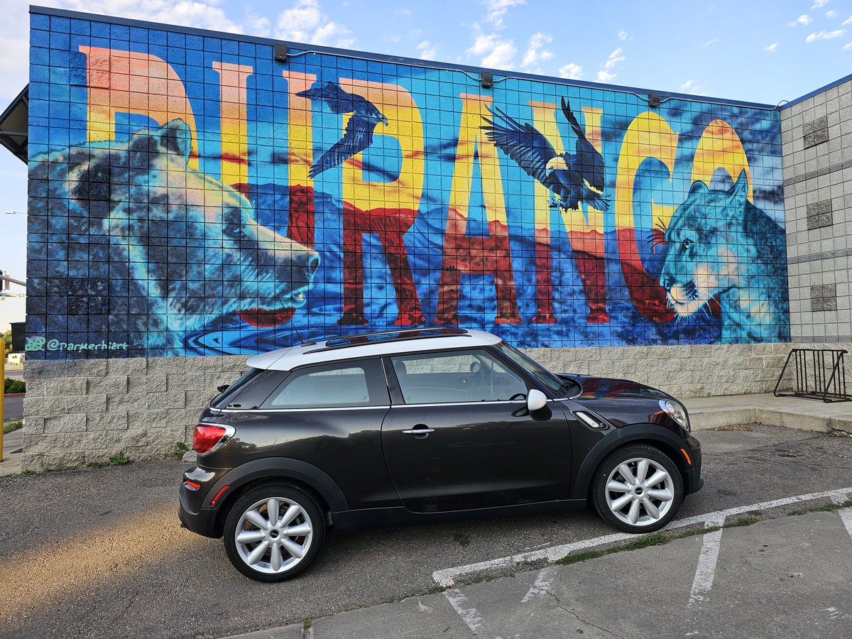 Bear_Mischief's tweet photo. It was fun Durango, off to Grand Junction, Colorado! #roadtripping #roadtrippers #minisandmurals #minipaceman #mtts2024 #mtts #FlowMini #miniac https://t.co/FBSTnwIo9V