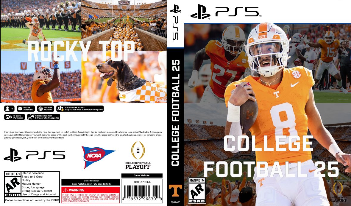 Call_Me_Score's tweet image. Love this cover of the ole alma mater. Can’t wait for release day!

Let me know who you’d like to see next!

#CollegeFootball25 #PS5 #Xbox #Gaming #GoVols
