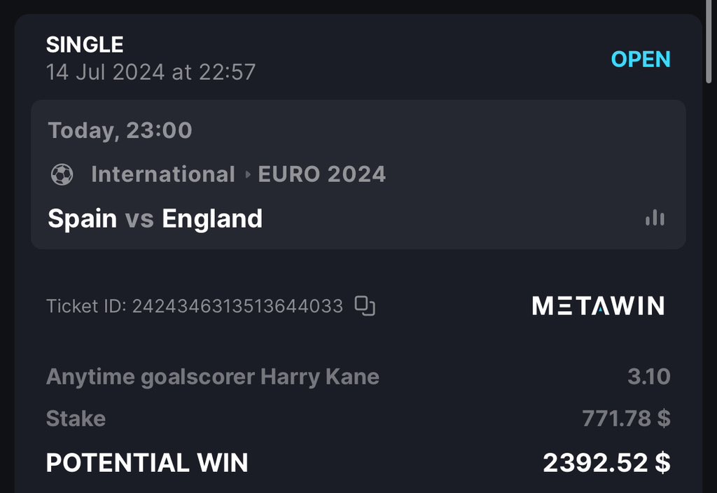 Harry Kane to score anytime. 

Easy money.

Come on the boys!!! 🏴󠁧󠁢󠁥󠁮󠁧󠁿 

<a href="/Meta_Winners/">METAWIN</a> gimme that luck pls!!