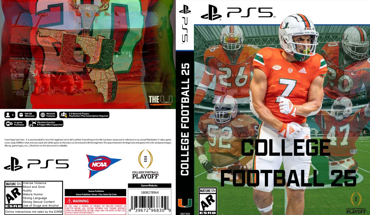 Call_Me_Score's tweet image. We got any Miami Hurricane fans out there?!👀

Let me know who you’d like to see next!

#CollegeFootball25 #PS5 #Xbox #Gaming #TheU #Miami #Hurricanes