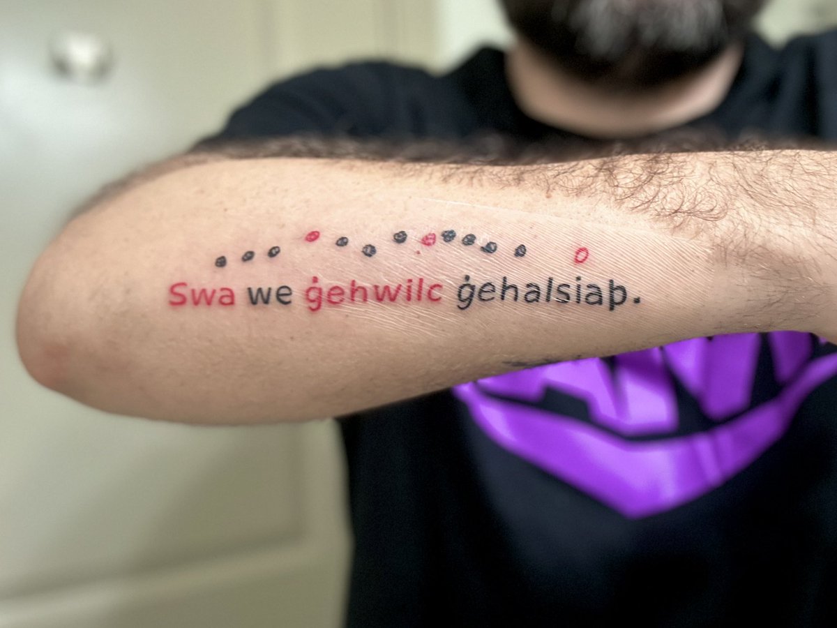 I am utterly humbled to see my music notes from the final season of  #BattlestarGalactica etched into skin. Just… wow. ❤️🎶 #SoSayWeAll, image size:1200x900