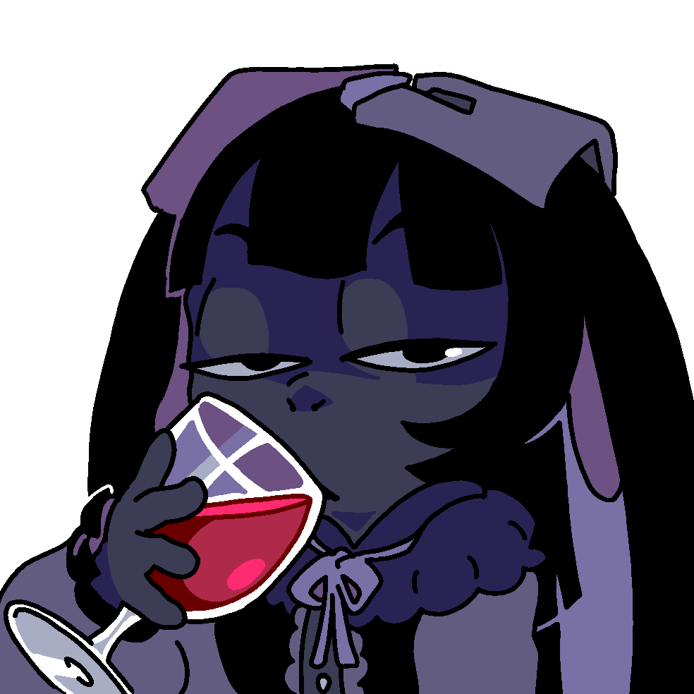 saturni_rose's tweet photo. @batshaped doing a run on themed commissions where the subject is having a drink, so I knew just what I wanted: Juniper having one of those days (we call those days ending in y). Give her a look! 
https://t.co/gUI0hwD2Vu https://t.co/ZU69E9yRW7
