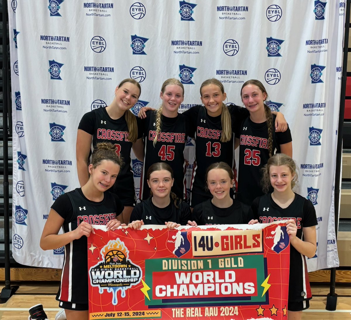 Crossfire 2028 Elite (@2028herman) on Twitter photo Congrats to Crossfire Herman 2028 for going 4-1 on the weekend, taking 1st and being crowned World Champions in the D1 Gold division at
<a href="/NorthTartan/">North Tartan</a>
Meltdown.
<a href="/CrossfireGHoops/">Crossfire Girls Hoops MN AAU</a>
#AAUGirlsBasketball #CrossfireMN #CrossfireBasketball #CrossfireGirlsBasketball #GirlsBasketball Congrats to Crossfire Herman 2028 for going 4-1 on the weekend, taking 1st and being crowned World Champions in the D1 Gold division at
<a href="/NorthTartan/">North Tartan</a>
Meltdown.
<a href="/CrossfireGHoops/">Crossfire Girls Hoops MN AAU</a>
#AAUGirlsBasketball #CrossfireMN #CrossfireBasketball #CrossfireGirlsBasketball #GirlsBasketball