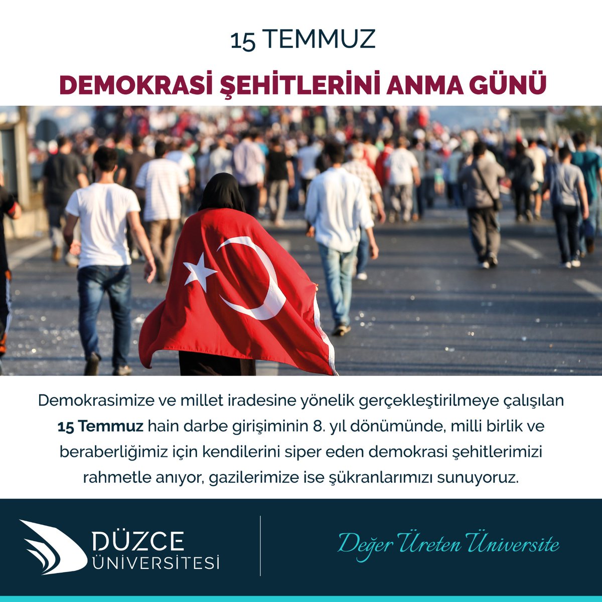 15 Temmuz Demokrasi Şehitlerini Anma Günü
#milletinzaferi
