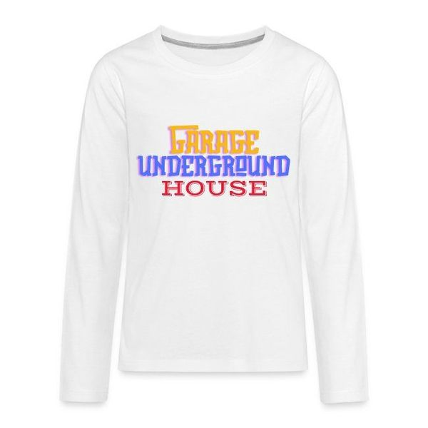 Garage, Underground House Music. Kids' Premium Long Sleeve T-Shirt. cookie-beat.myspreadshop.com