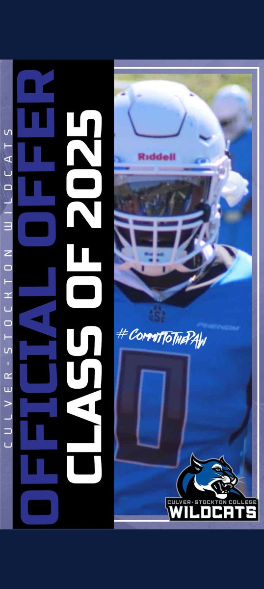 #AGTG After a great conversation with <a href="/CoachCutshaw/">Roy Cutshaw Jr</a>, I have been offered a scholarship to the d2 university of <a href="/culverstockton/">CSC</a>! <a href="/FortCollinsFB/">Fort Collins Football</a> <a href="/YemmMatt/">Matt Yemm</a> <a href="/Beau_Gleason/">Beau Gleason</a>