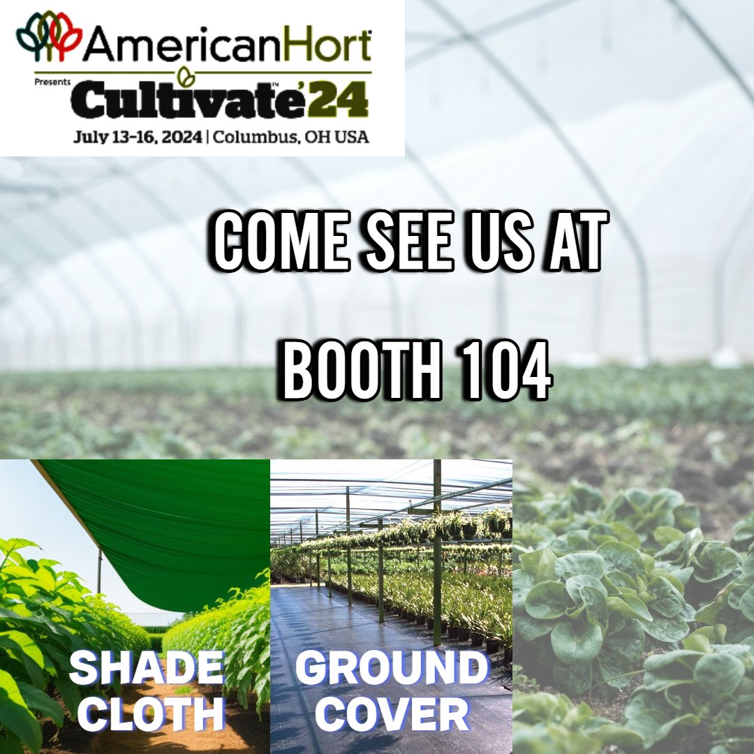 PakglobalL's tweet image. 🌱 Attention Growers! 🌱 Pakglobal is showcasing at #Cultivate24 in Columbus, Ohio! Swing by booth 104 from July 13-16 to see our diverse range of fabrics: shade cloths, ground covers, frost blankets, greenhouse covers, insect screens, deer fencing, and more. #Pakglobal