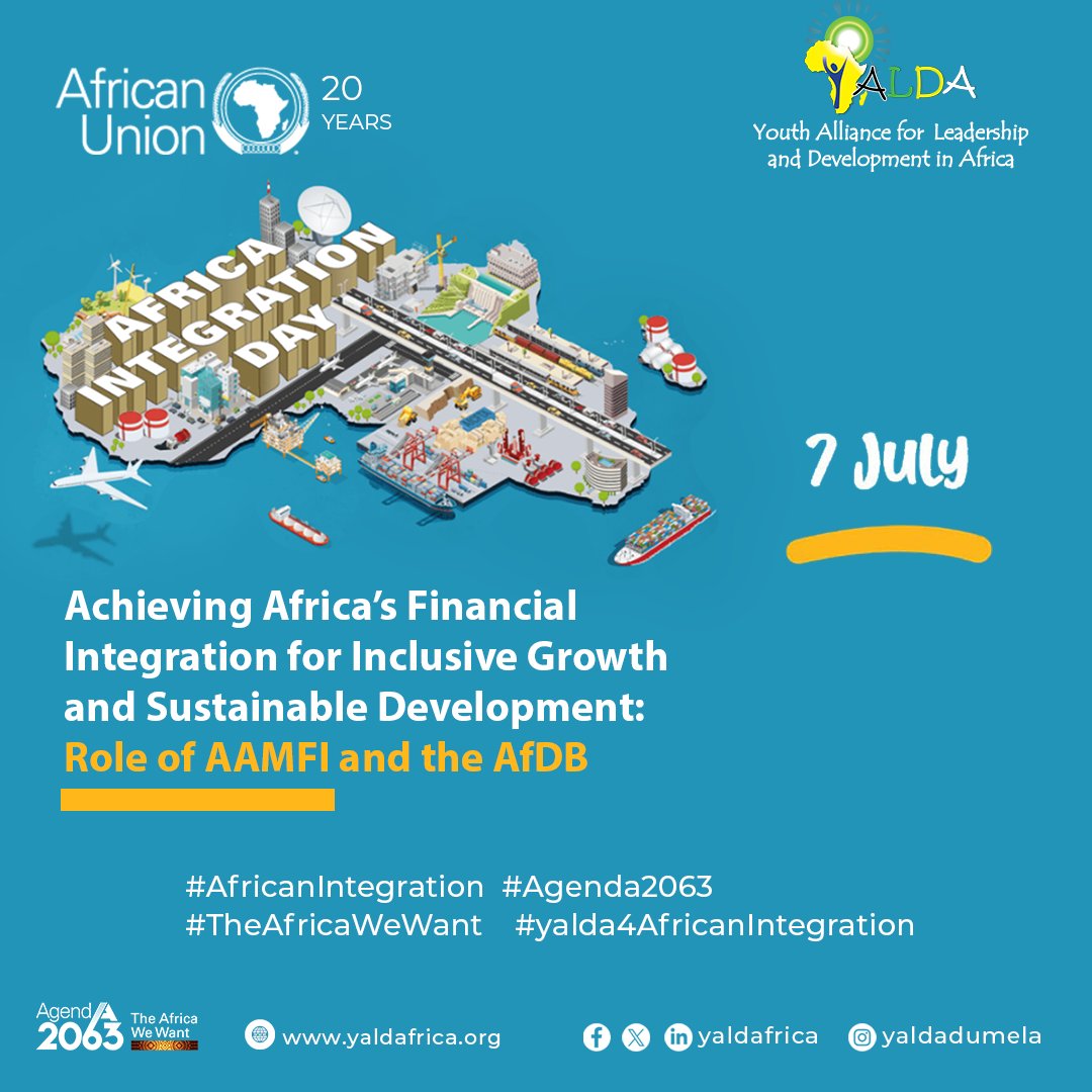 yaldafrica's tweet photo. Reflecting on the Recent Africa Integration Day Celebrations!
On July 7th, 2024, Africa commemorated Africa Integration Day. Share with us how you celebrated the day by commenting on this post.
#AfricanIntegration
#Agenda2063
#YALDA4AfricanIntegration
#TheAfricaWeWant https://t.co/dC54zcbHCf