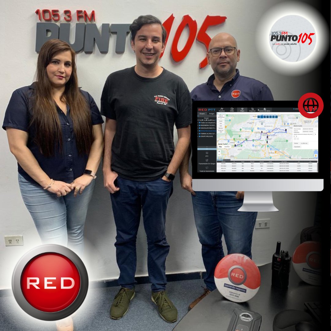 RED_IntelfonSV's tweet photo. 📷 RED Intelfon en Punto 105 Radio 📷
¡Anunciamos nuestra nueva plataforma web_
¡Descubre la nueva forma de gestionar tus operaciones con RED Intelfon!  #Punto105 l #GestiónEficiente #PTT #RadioPoC #PTToC #radiocomunicacion #logisticaytransporte #CoordinacionDeEquipos #Monitoreo https://t.co/6XUEexLJH8