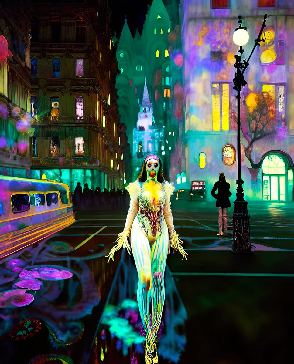 xalieri's tweet photo. Ghost eaters, set 3. 1 of 3
#UnderTheEffects #TheDoorsOfPerception #WideOpen #Psychedelic #Psychedelia #WeirdArt #PsychologicalLandscape #ImSureItMustMeanSomething
#DarkArts #DigitalArt #AIAssistedArt #AIArt #WomboDream #StableDiffusion https://t.co/u5pZD4Gbld