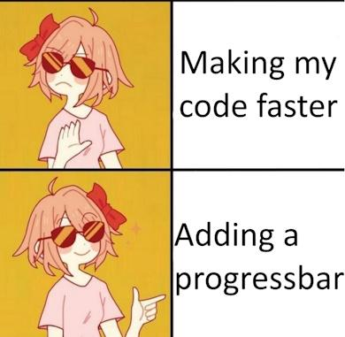 OneWithElisa's tweet photo. I've done worse... A fake progressbar😋 what about you https://t.co/LdVCcq3FN0