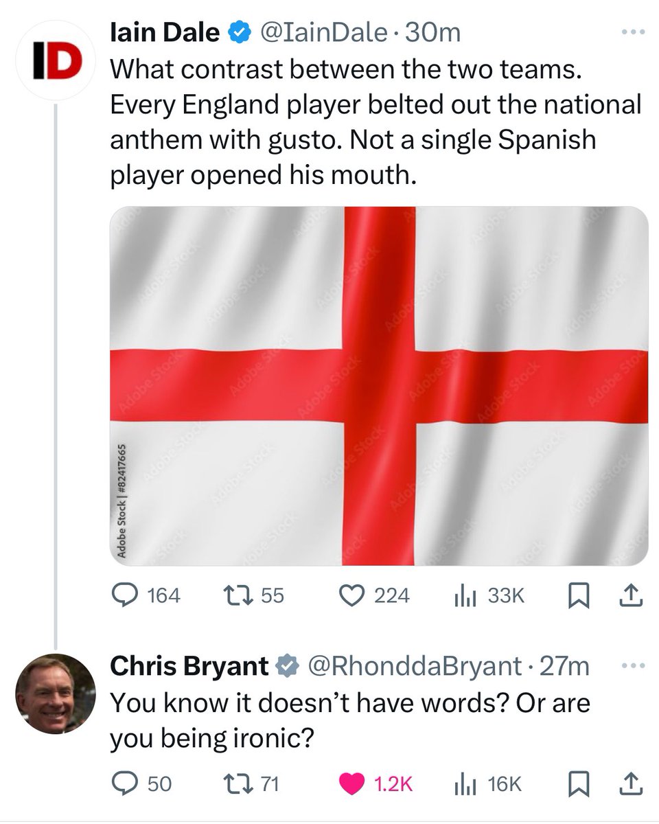 This is magnificent. Both for the response and for the fact we don't know whether one or both are being ironic.