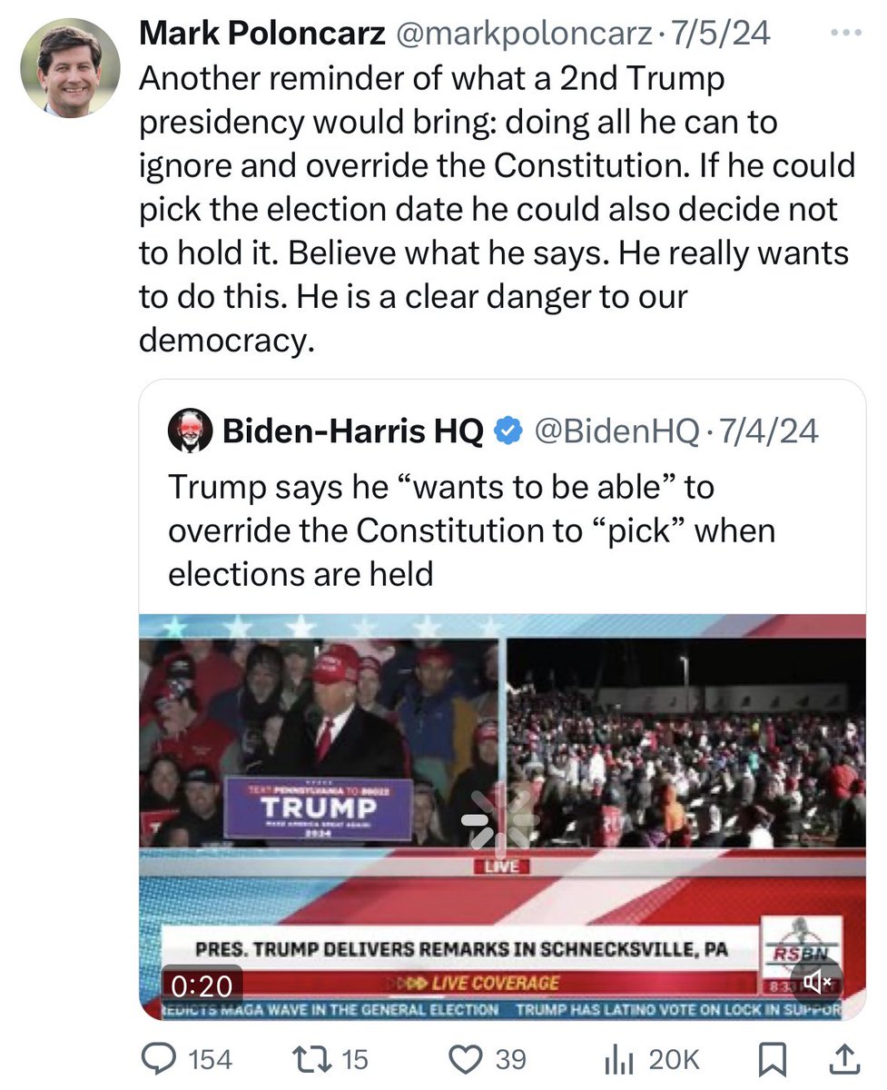 fretzlaw's tweet photo. @markpoloncarz @NACoTweets I’m glad you recognize that overheated rhetoric like “fear for our democracy“, scary as hell, clear danger for our democracy, 4yr horror, the destruction of our republic causes political violence!Thank you for your new found civility! https://t.co/CNfKK8YhOf